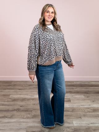 *NEW* Meant To Be Pullover | Taupe Leopard