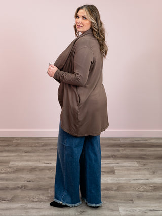 *NEW* Fargo Fleece Lined Cardigan | Java