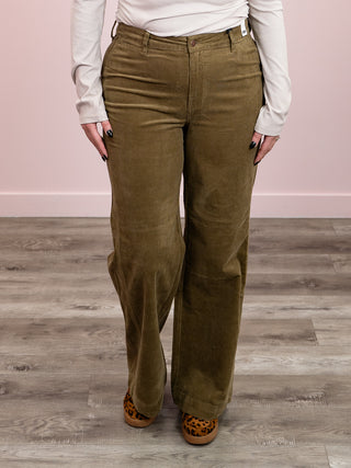 Judy Blue | High Rise Retro Wide Leg OLIVE | Colter