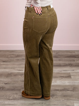 Judy Blue | High Rise Retro Wide Leg OLIVE | Colter