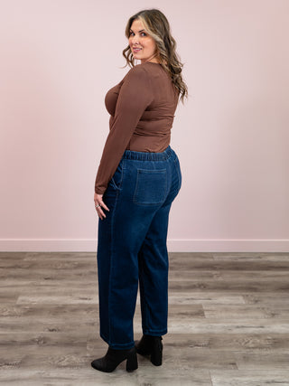 *NEW* Alyssa Long Sleeve Top | Brown