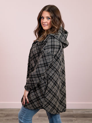 *NEW* Bohemian Plaid Cardigan | Khaki & Black