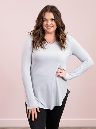 *DOOR CRASHERS* Jenny Long Sleeve Top | Light Grey