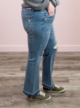 Judy Blue | Mid Rise Destroy Bootcut Jean | Marty