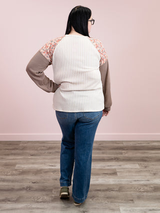 Blossom Bound Long Sleeve Top | Sand