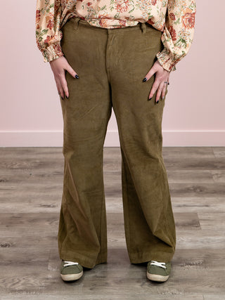 Judy Blue | High Rise Retro Wide Leg OLIVE | Colter
