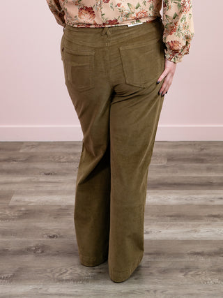 Judy Blue | High Rise Retro Wide Leg OLIVE | Colter