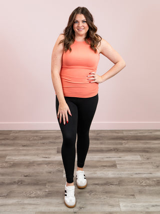 *1PM DEAL* Tara Ribbed Tank | Coral
