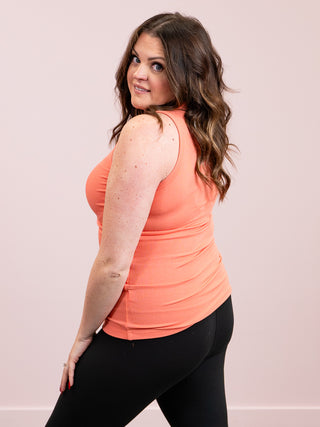*1PM DEAL* Tara Ribbed Tank | Coral
