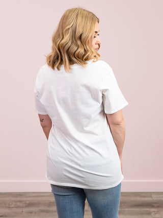 *12PM DEAL* Franklin V-Neck Tee | White