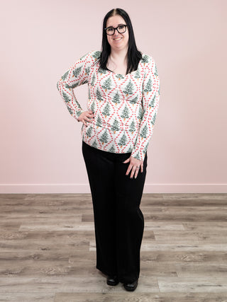 *NEW* Alyssa Long Sleeve Top | Candy Cane Lane