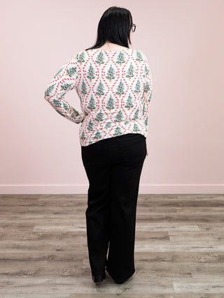 *NEW* Alyssa Long Sleeve Top | Candy Cane Lane