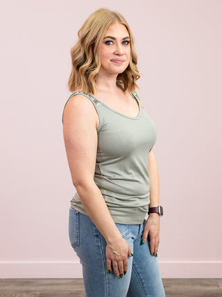 *1PM DEAL* Poppy Tank | Olive & Camo