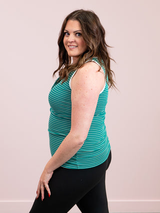 *1PM DEAL* Shiloh Button Snap Tank | Green