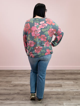 Bittersweet Floral Long Sleeve | Hunter Green