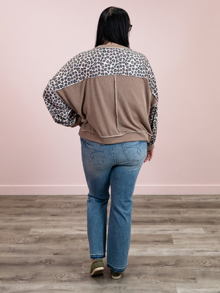 *NEW* Meant To Be Pullover | Taupe Leopard