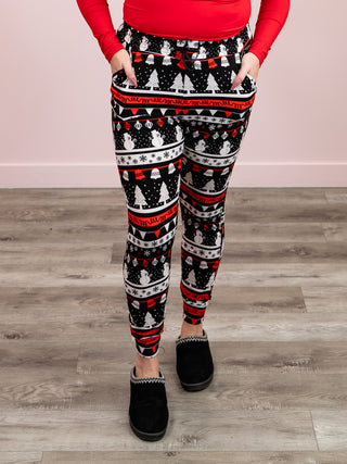 *DOOR CRASHERS* Lux Joggers | Winter Wonderland | Black