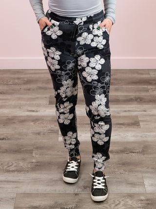 *DOOR CRASHERS* Lux Joggers | Hyper Hibiscus