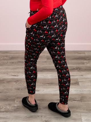 *DOOR CRASHERS* Lux Joggers | Reindeer | Black