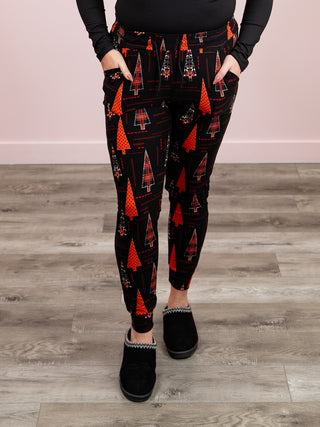 *DOOR CRASHERS* Lux Joggers | Red Trees