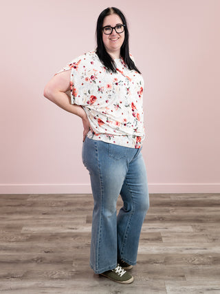 *NEW* Darcy Dolman Top | Pink Bloom