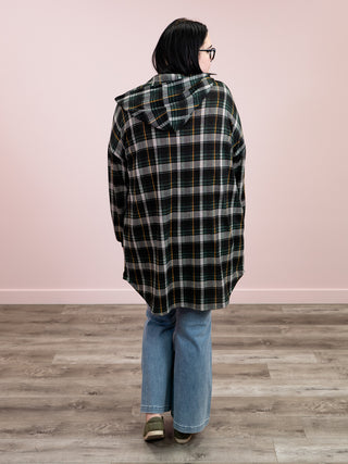 *NEW* Bohemian Plaid Cardigan | Hunter Green Multi