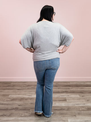 *1PM DEAL* Darcy Dolman Top | Light Grey