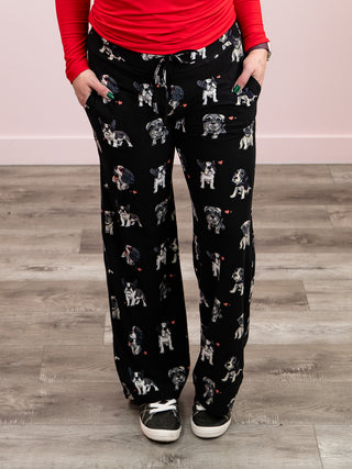 *RESTOCK* Lexy Lounge Pant | Puppies | Black