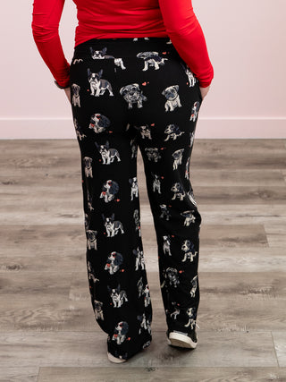 *RESTOCK* Lexy Lounge Pant | Puppies | Black