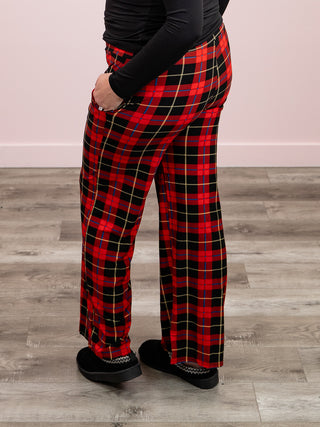*2PM DEAL* Lexy Lounge Pant | Red Plaid