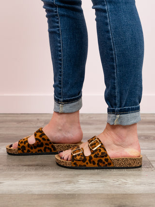*10AM DEAL* Berk Sandals | Double Strap Suede | Leopard