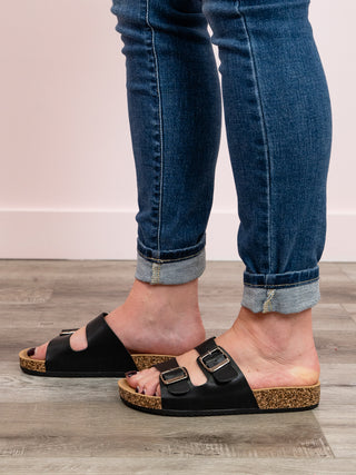 *10AM DEAL* Berk Sandals | DOUBLE STRAP | Black