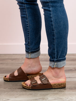 *10AM DEAL* Berk Sandals | DOUBLE STRAP | Brown