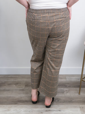 DEX | Taylors Knit Pant | Brown Houndstooth