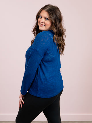 *9AM DEAL* Alicia Slub Long Sleeve | Light Navy