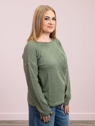 *9AM DEAL* Alicia Slub Long Sleeve | Light Olive