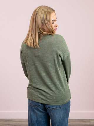 *9AM DEAL* Alicia Slub Long Sleeve | Light Olive