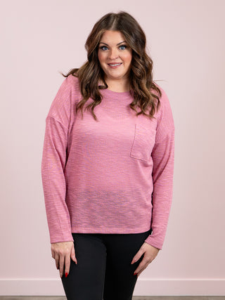 *9AM DEAL* Alicia Slub Long Sleeve | Light Rose