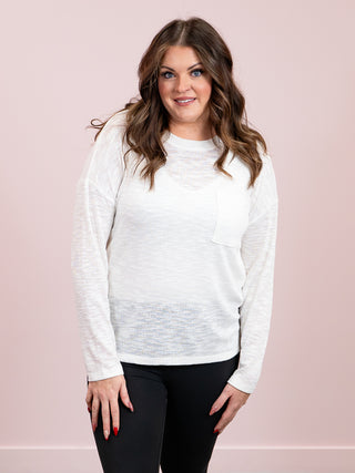 *9AM DEAL* Alicia Slub Long Sleeve | Ivory