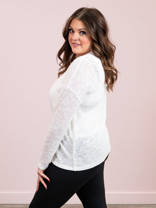 *9AM DEAL* Alicia Slub Long Sleeve | Ivory