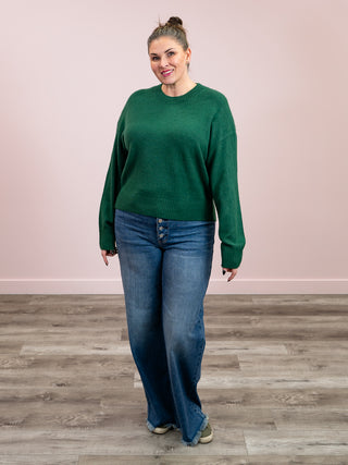 *NEW* Tierlyn Crewneck Sweater | Dark Green