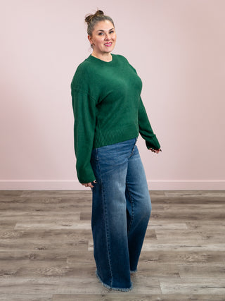 *NEW* Tierlyn Crewneck Sweater | Dark Green