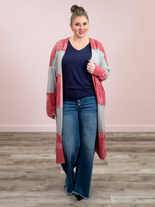 *NEW* Kalli Snowflake Cardigan | Red