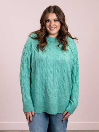 *NEW* Jasmine Cable Knit Pullover | Emerald