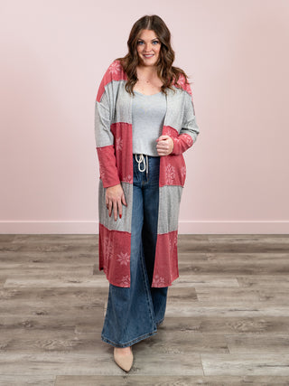 *NEW* Kalli Snowflake Cardigan | Red