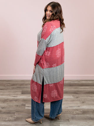 *NEW* Kalli Snowflake Cardigan | Red