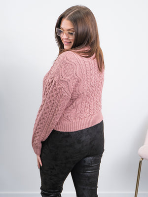 RD Style | Ulrica Crew Neck Pullover | Ash Rose