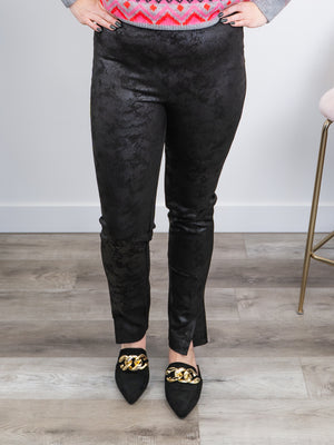 RD Style | Filo Zip Bottom Legging | Black Texture