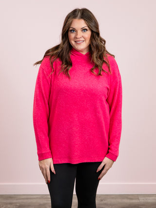 *DOOR CRASHERS* Jaclyn Hooded Sweater | Hot Pink