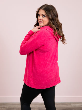 *DOOR CRASHERS* Jaclyn Hooded Sweater | Hot Pink